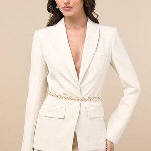 Lulus Luxe Guarantee Gold Pearl Chain Belt - Size One Size
